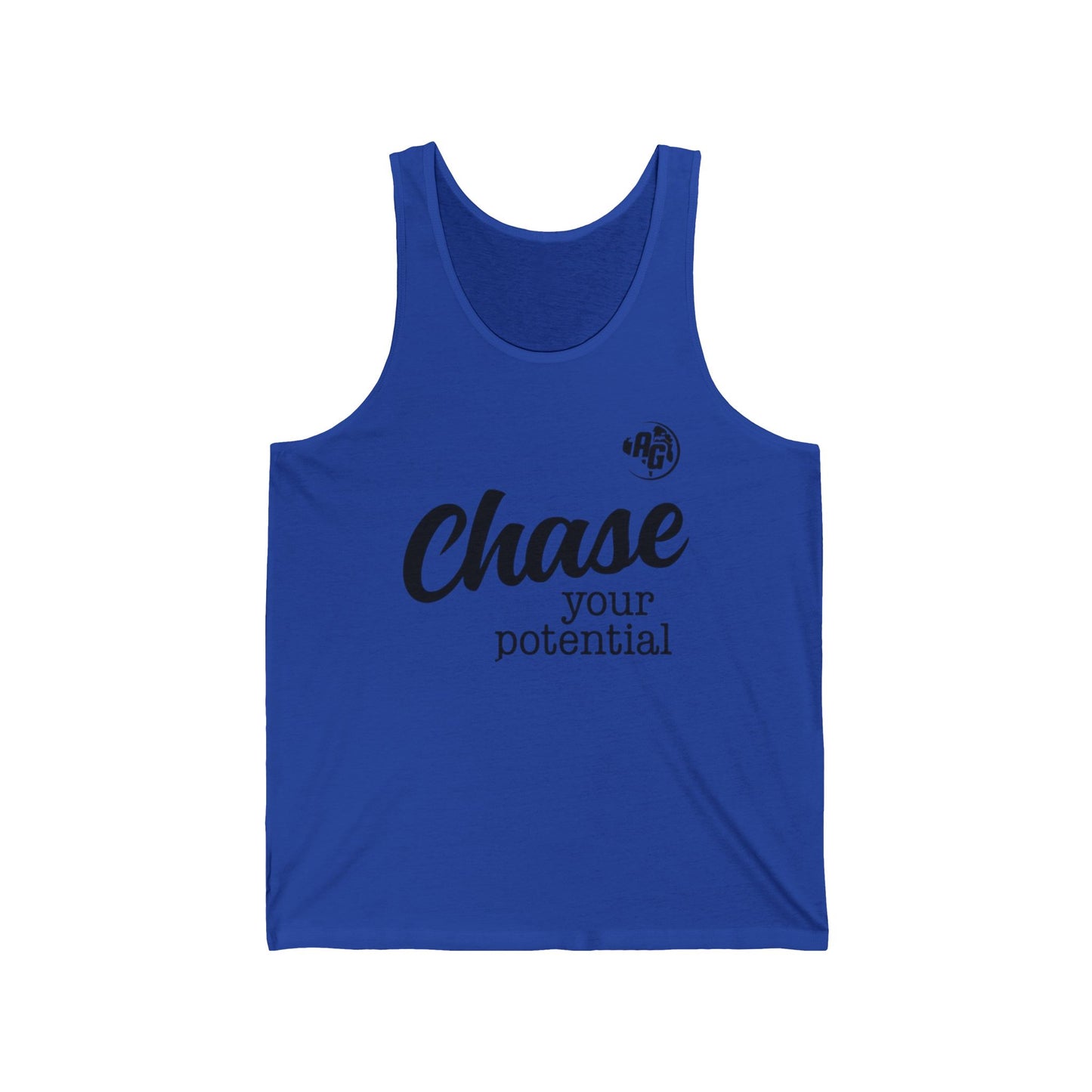 Camiseta sin mangas "Persigue tu potencial" para hombres