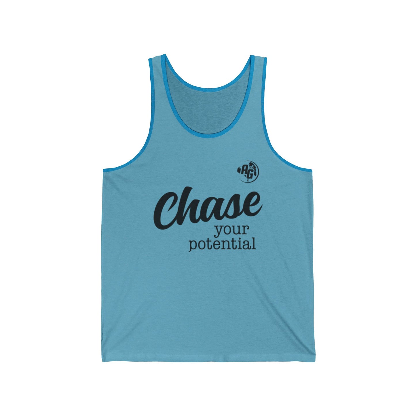 Camiseta sin mangas "Persigue tu potencial" para hombres