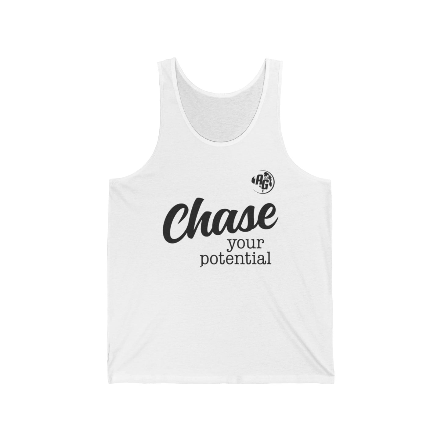 Camiseta sin mangas "Persigue tu potencial" para hombres