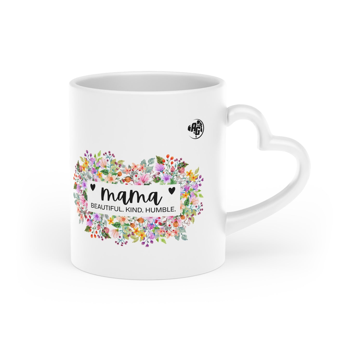 Floral Heart-Shaped Mother's Day Mug
