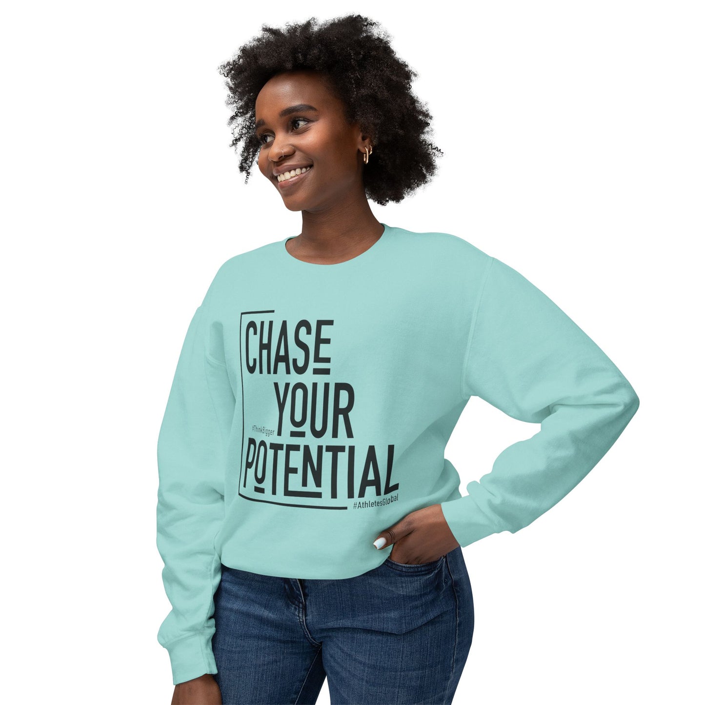 Women Chase Your Potential Crewneck Sweatshirt - Athletes Global Store