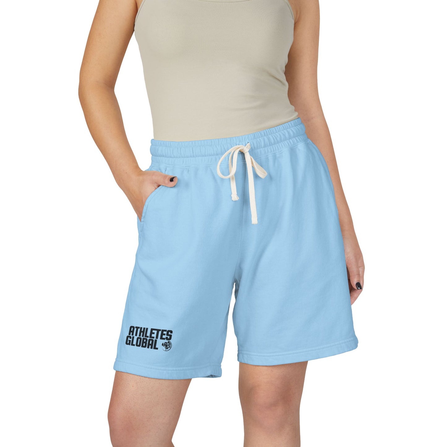 Athletes Global Fleece Sweat Shorts — Lightweight Garment-Dyed Athletic Lounge Shorts