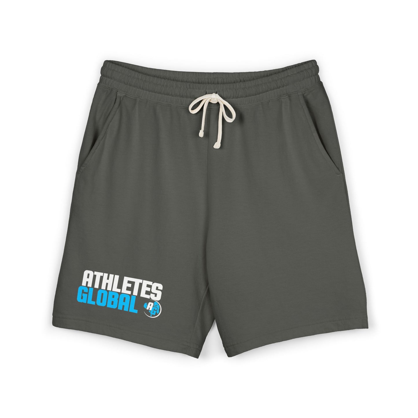 AG Fleece Sweat Shorts - White/Blue Logo
