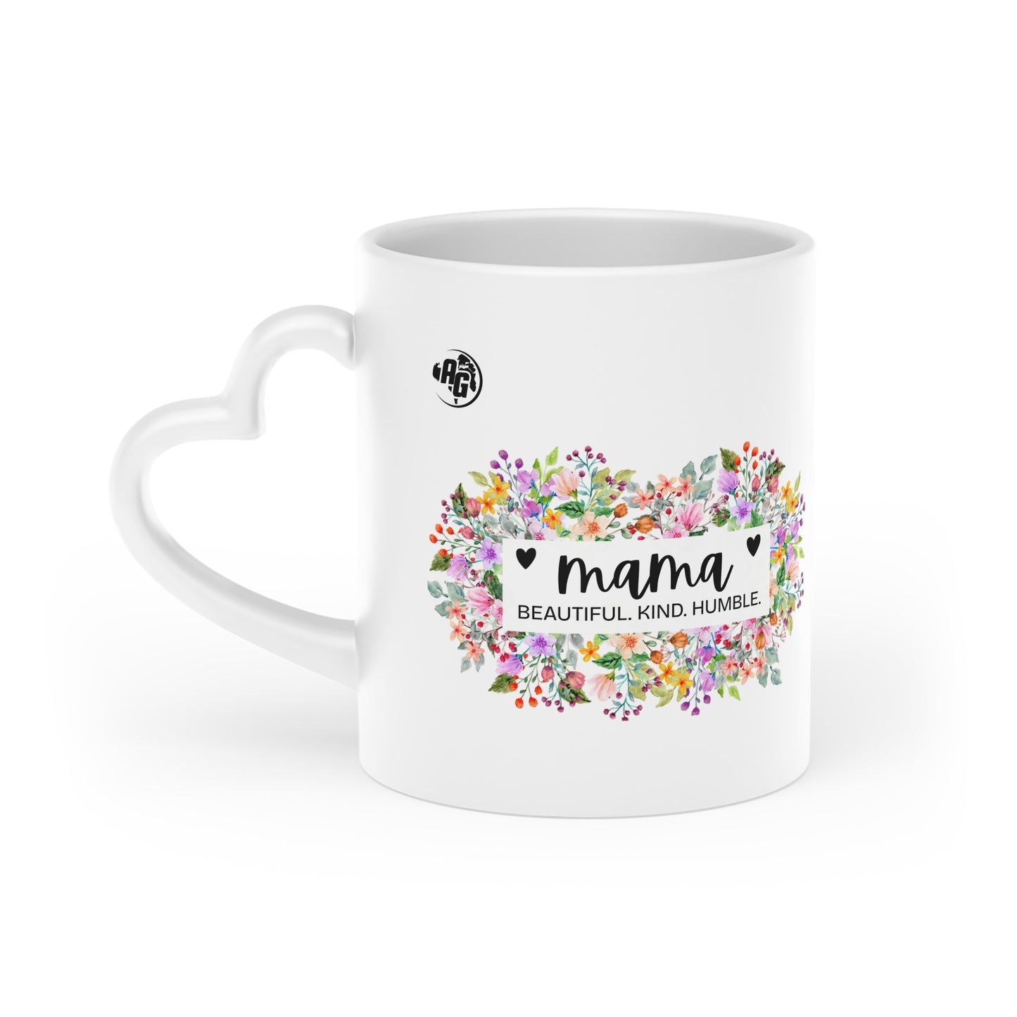 Floral Heart-Shaped Mother's Day Mug