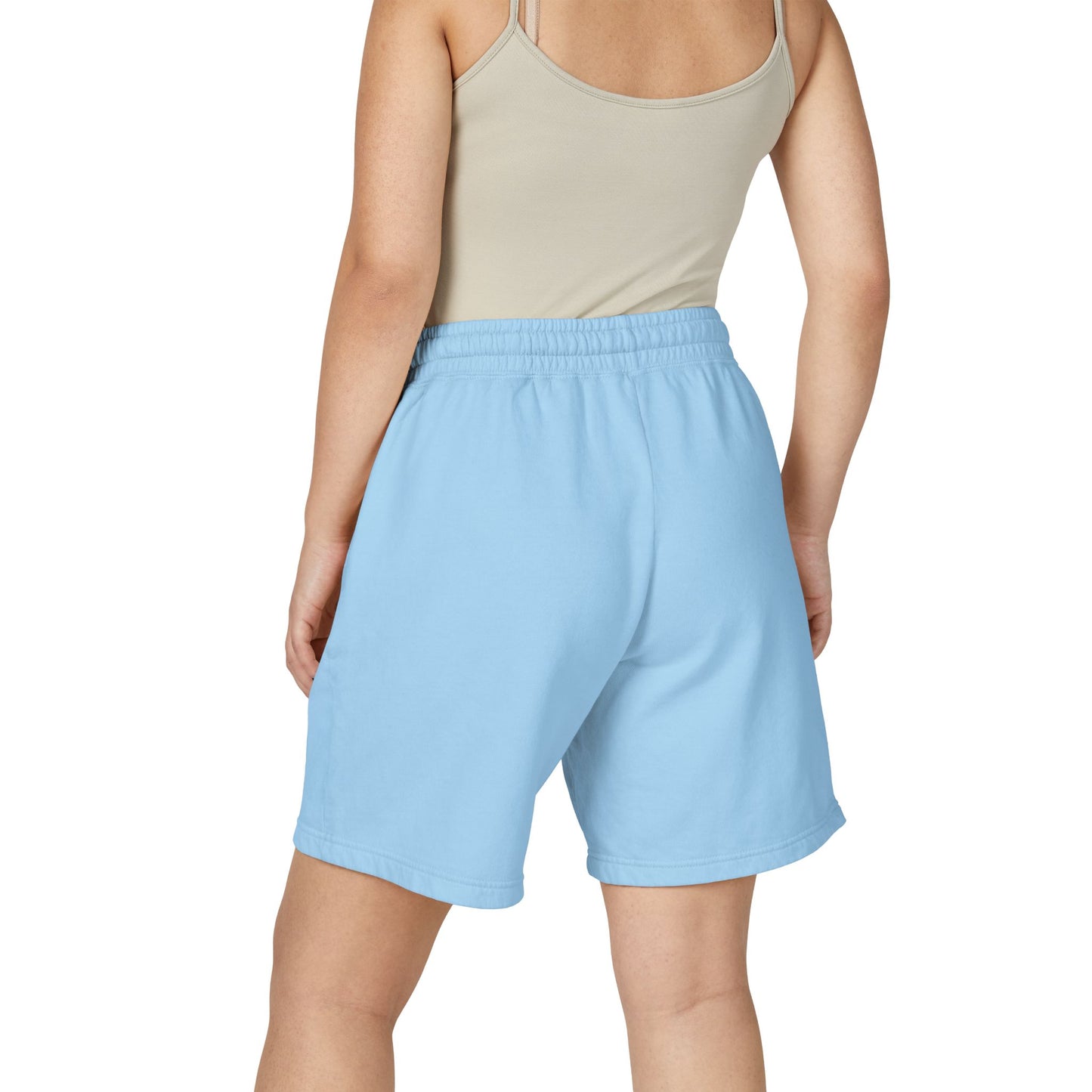 AG Fleece Sweat Shorts - White/Blue Logo