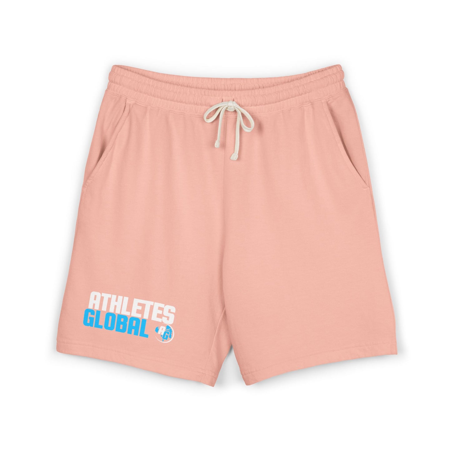 AG Fleece Sweat Shorts - White/Blue Logo