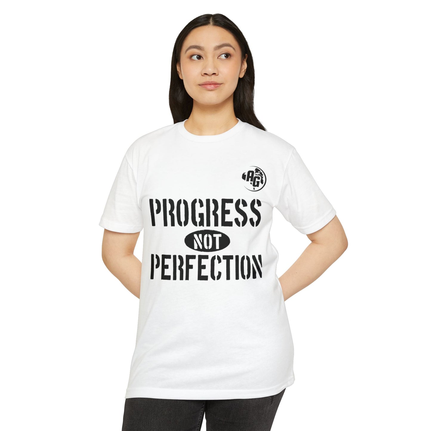 Camiseta para mujer "Progreso, no perfección"