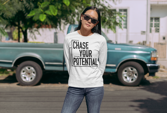 Women Long Sleeve Tee - Chase Your Potential - Athletes Global Store