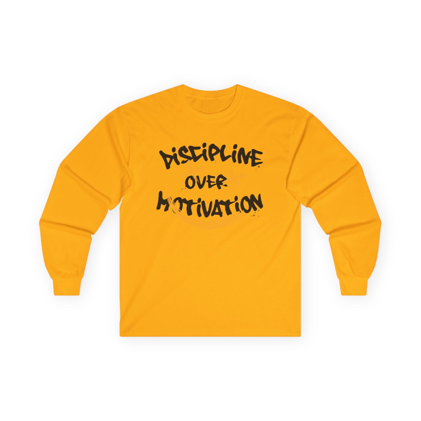 Long Sleeve Tee - Discipline Over Motivation