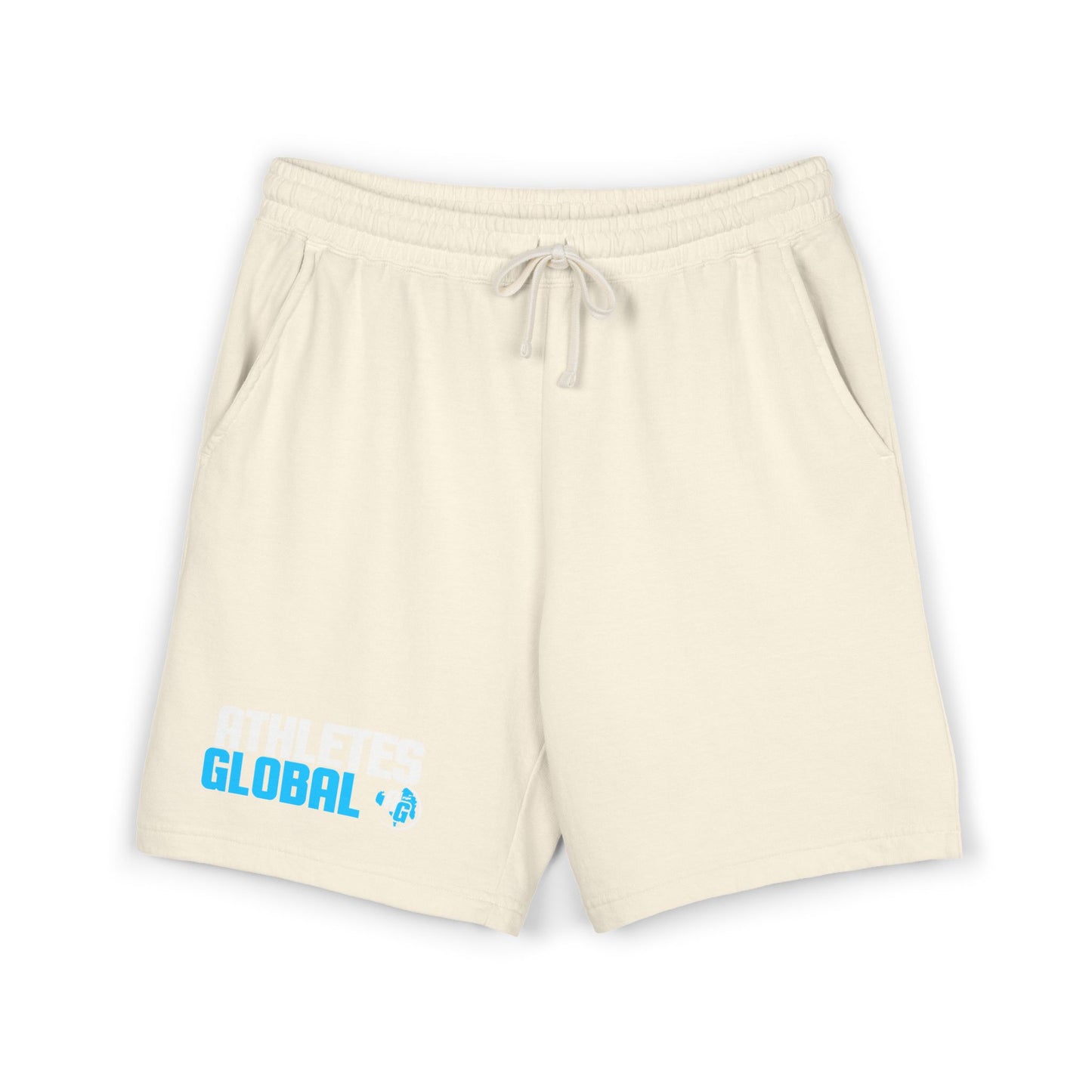 AG Fleece Sweat Shorts - White/Blue Logo
