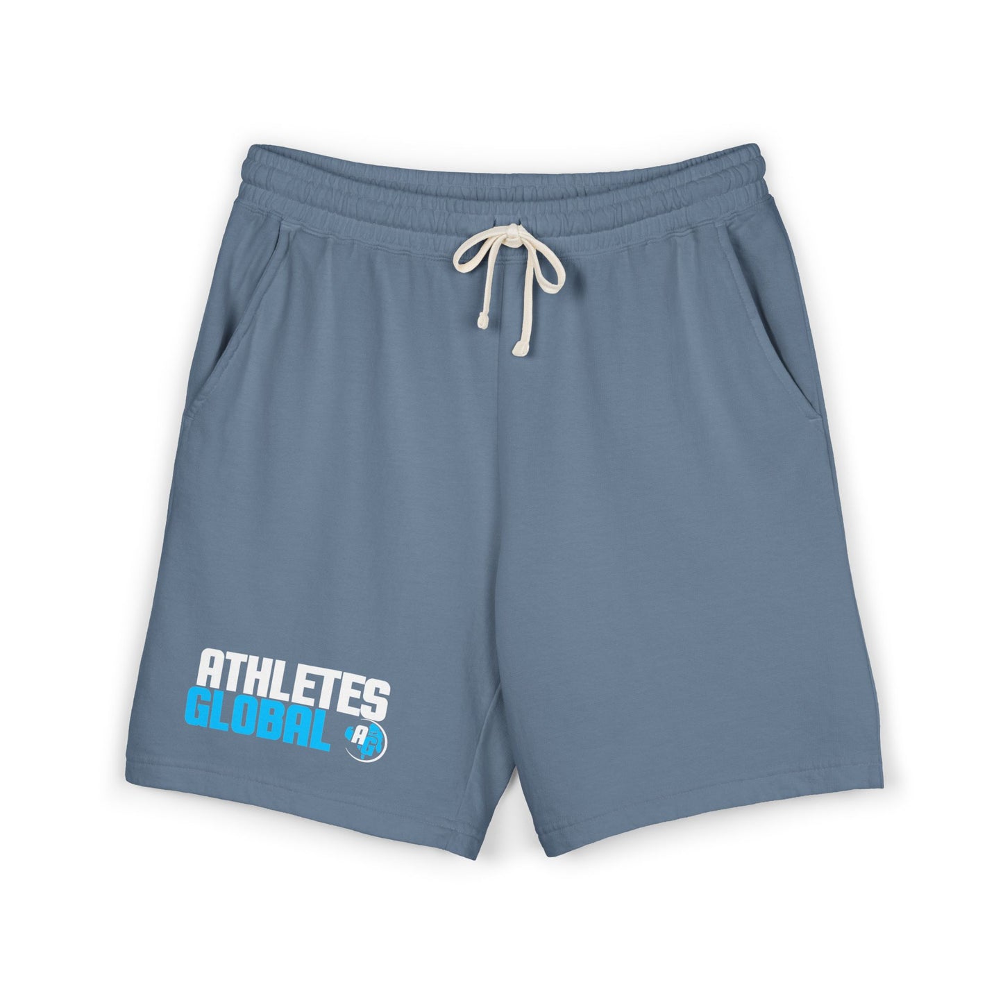 AG Fleece Sweat Shorts - White/Blue Logo